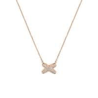 Rose gold pendant, diamonds