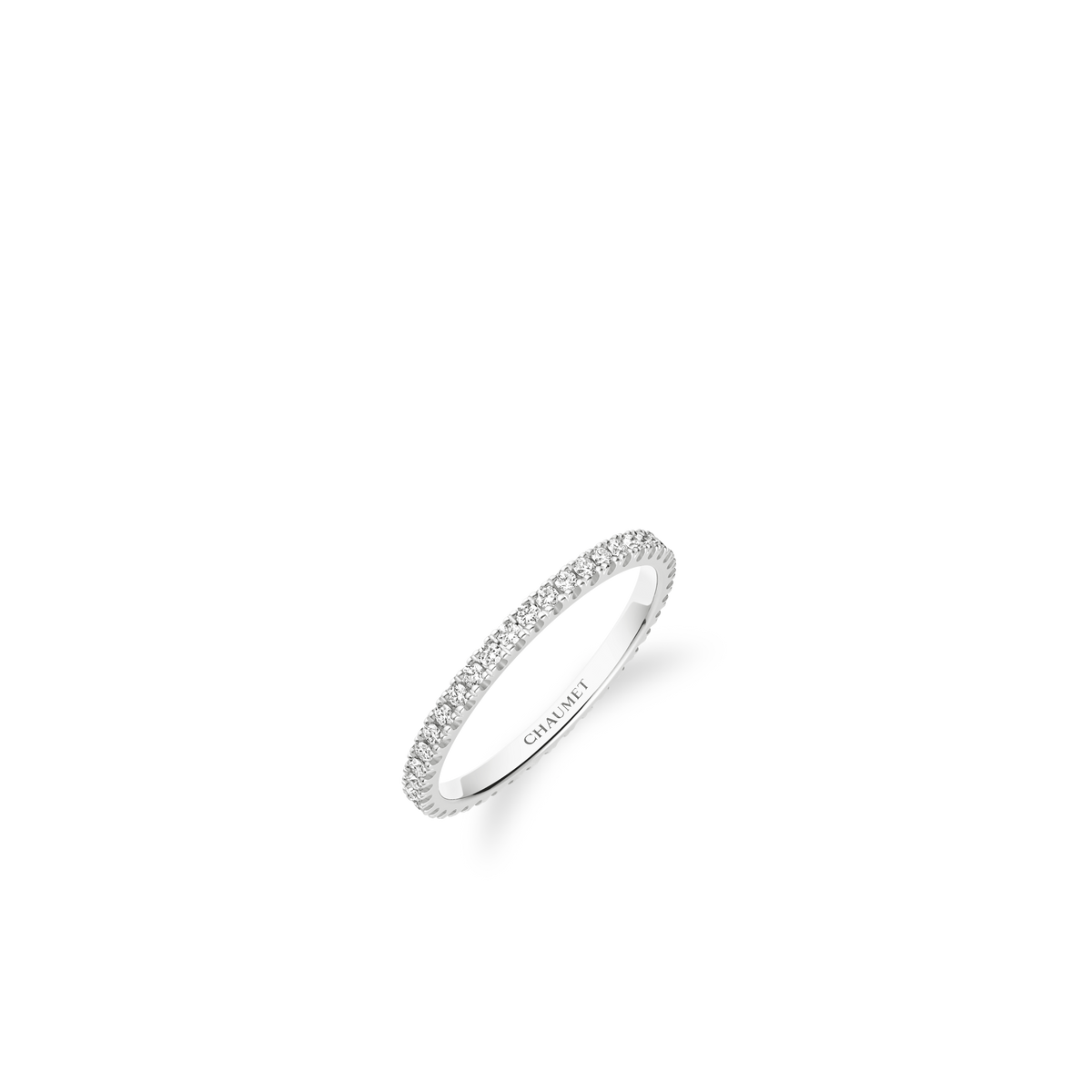 CHAUMET - LES ÉTERNELLES DE CHAUMET - BAGUE - Alliance en platine 1.7mm, diamants - 083278