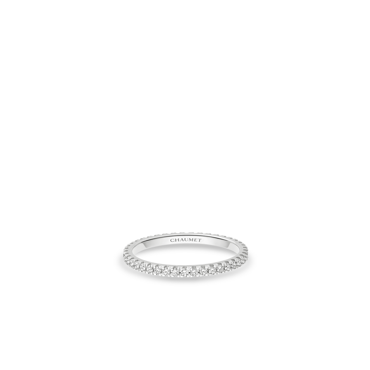CHAUMET - LES ÉTERNELLES DE CHAUMET - RING - Platinum wedding band 1.7mm, diamonds - 083278