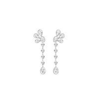 White gold earrings, diamonds