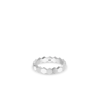 Bague en or blanc 4mm, diamant