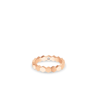 Rose gold ring, 4 mm, diamond