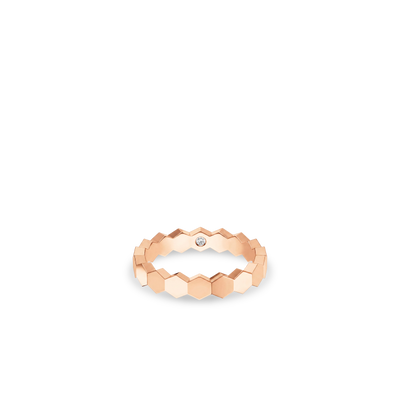 CHAUMET - ビー ドゥ ショーメ - リング - リング、ピンクゴールド、4mm、ダイヤモンド - 083359
