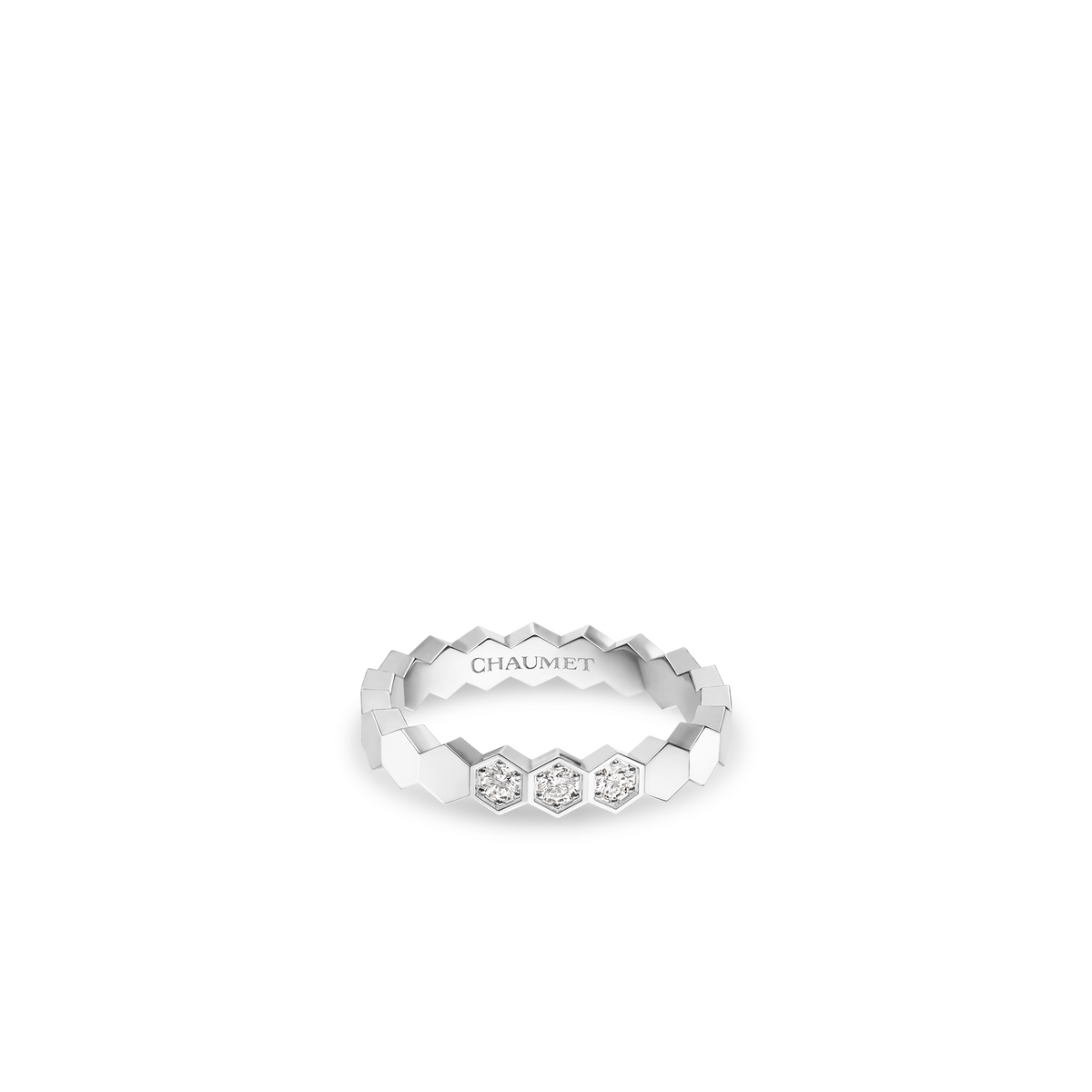 CHAUMET - BEE DE CHAUMET - BAGUE - Bague en or blanc 3.5mm, diamants - 083360