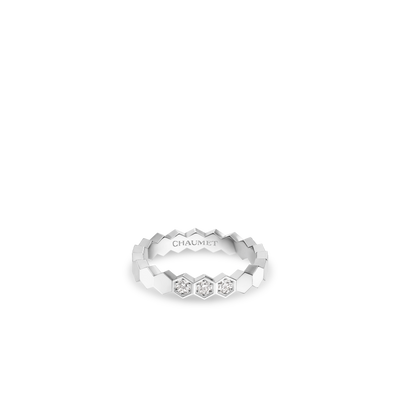 CHAUMET - BEE DE CHAUMET - BAGUE - Bague en or blanc 3.5mm, diamants - 083360