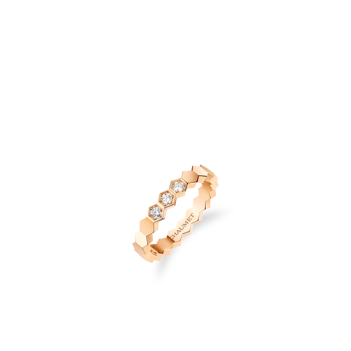 CHAUMET - Bee de Chaumet蜂格 - 戒指 - 玫瑰金戒指3.5毫米，钻石 - 083361