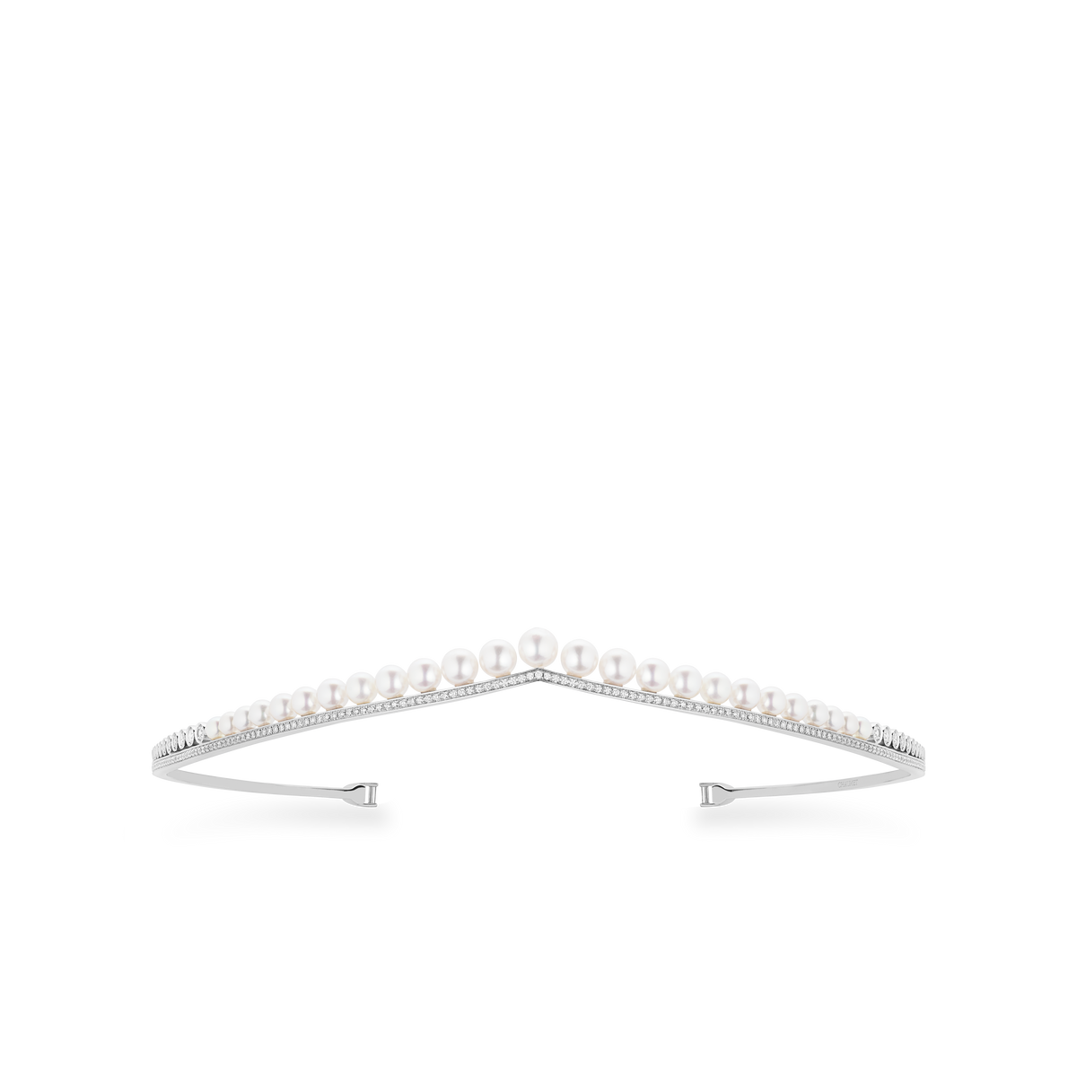 CHAUMET - Joséphine约瑟芬 - 饰物 - 白金头饰，珍珠和钻石 - 083424
