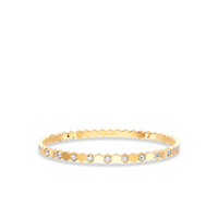 Yellow gold bracelet, diamonds
