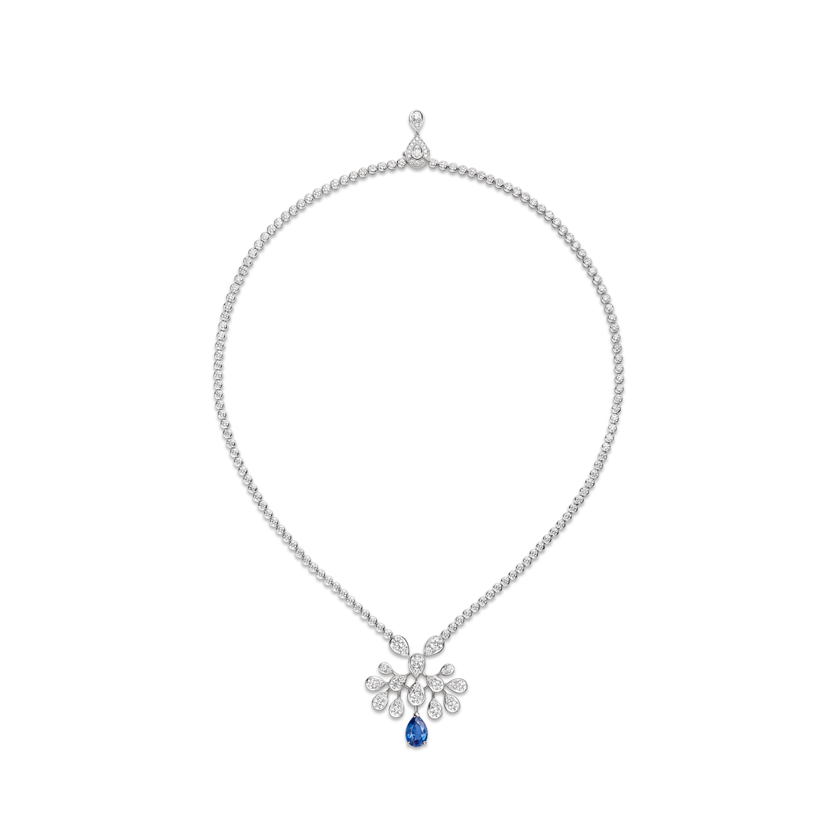CHAUMET - JOSÉPHINE - PENDANT - White gold pendant, sapphire and diamonds - 083459