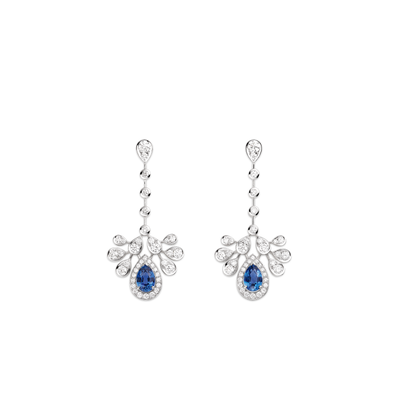CHAUMET - JOSÉPHINE - EARRINGS - White gold earrings, sapphires and diamonds - 083460