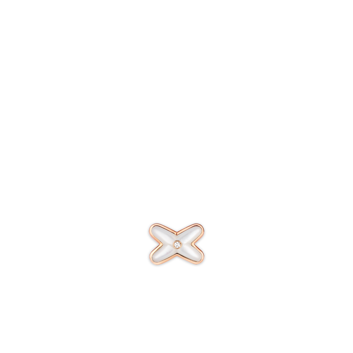 CHAUMET - LIENS - EARRINGS - Rose gold earring, mother-of-pearl and diamond - 083469