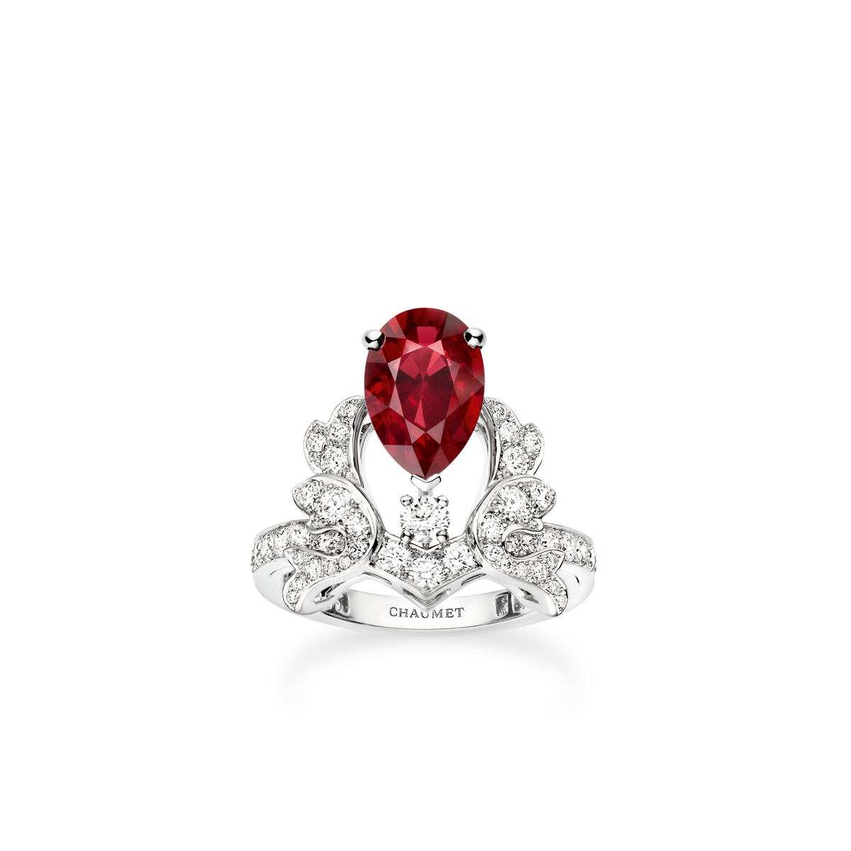 CHAUMET - JOSÉPHINE - RING - White gold ring, ruby and diamonds - 083515