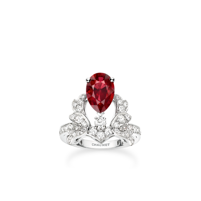 CHAUMET - JOSÉPHINE - RING - White gold ring, ruby and diamonds - 083515