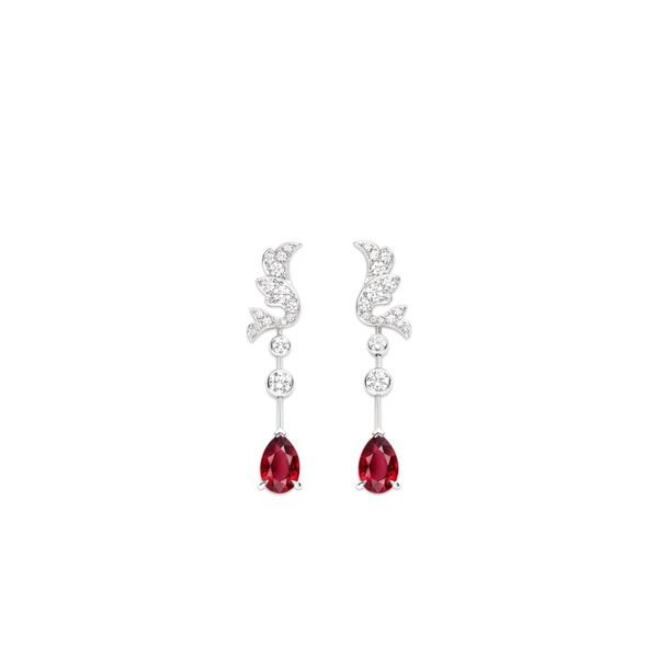 CHAUMET - جوزفين - زينة - تاج من الذهب الأبيض، حجر عقيق أحمر وألماس - 085387