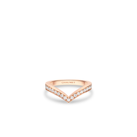 Rose gold ring 2.5mm, diamonds
