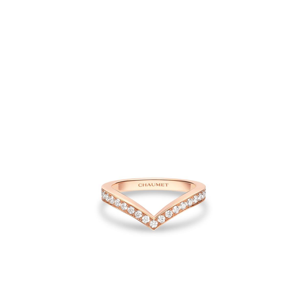 CHAUMET - JOSÉPHINE - RING - Rose gold ring 2.5mm, diamonds - 083517