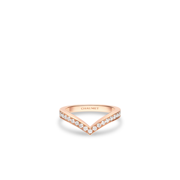 CHAUMET - Joséphine约瑟芬 - 戒指 - 玫瑰金戒指2.5毫米，钻石
