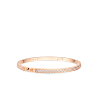 Bracelet en or rose, diamants