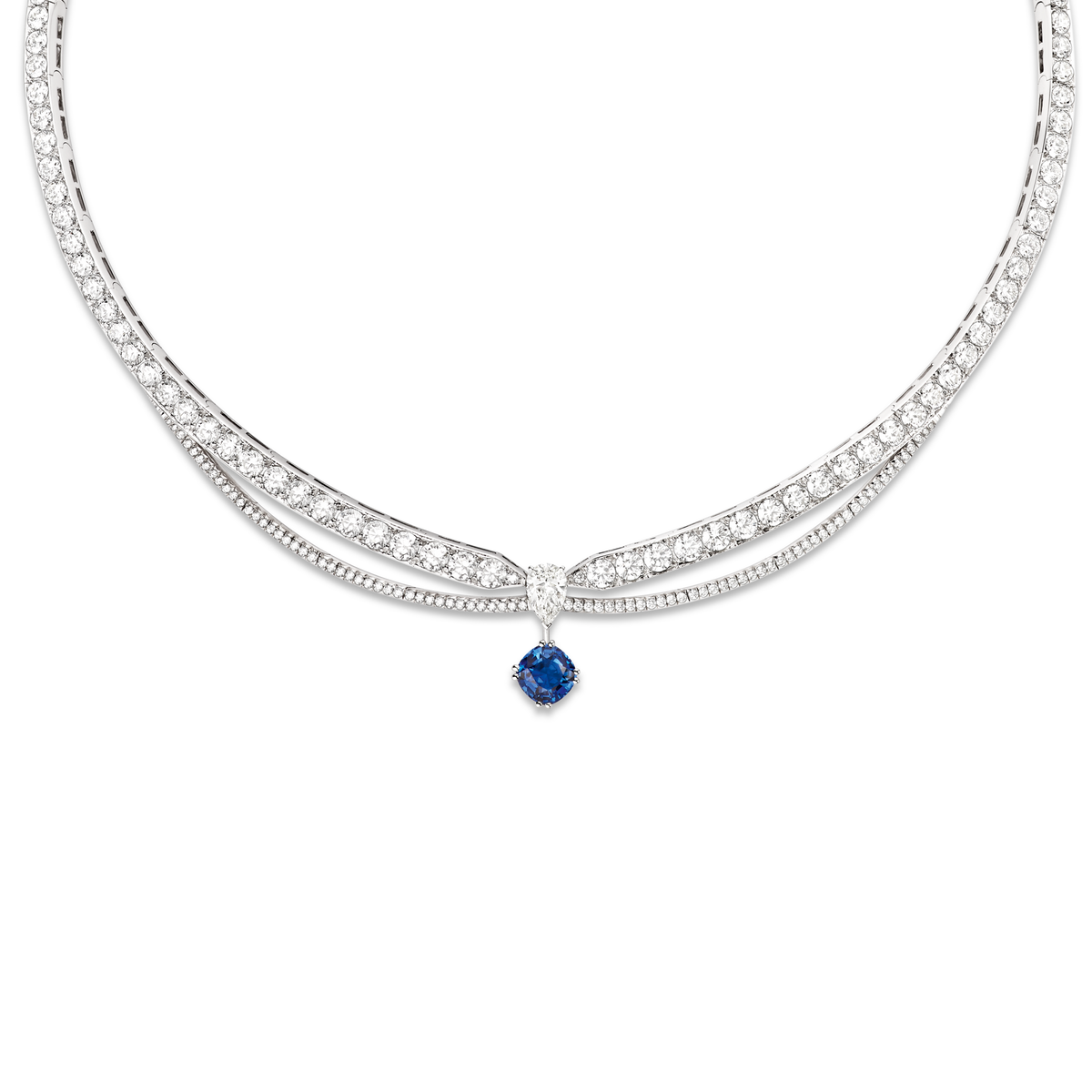 CHAUMET - JOSÉPHINE - COLLIER - Collier en platine, saphir et diamants - 083565