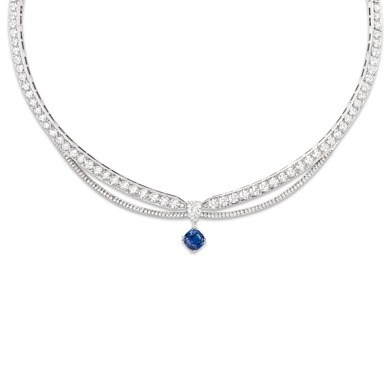 CHAUMET - Joséphine - 項鏈 - 鉑金項鏈，藍寶石和鑽石 - 083565