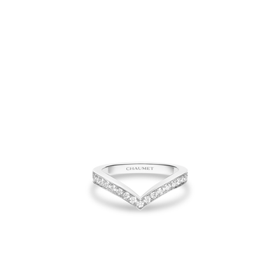 CHAUMET - JOSÉPHINE - RING - White gold ring 2.5mm, diamonds - 083590