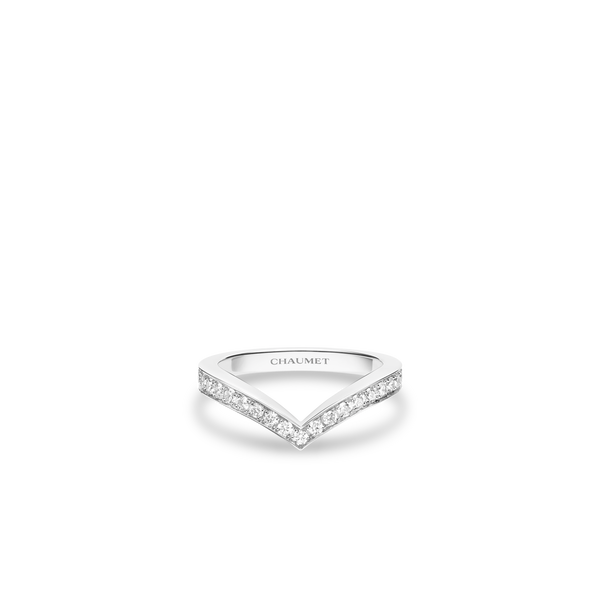 CHAUMET - Joséphine约瑟芬 - 戒指 - 白金戒指2.5毫米，钻石