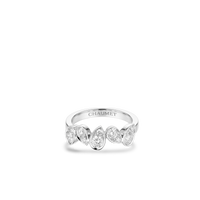 White gold ring, diamonds