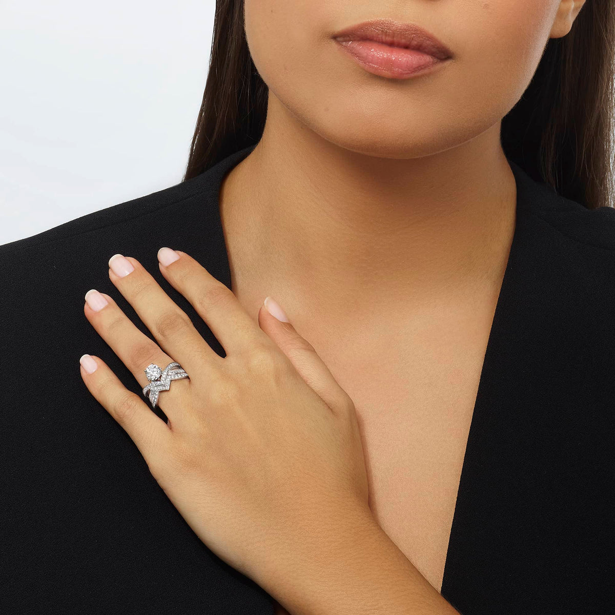 CHAUMET - Joséphine约瑟芬 - 戒指 - 铂金婚戒1.8毫米，钻石 - 083760