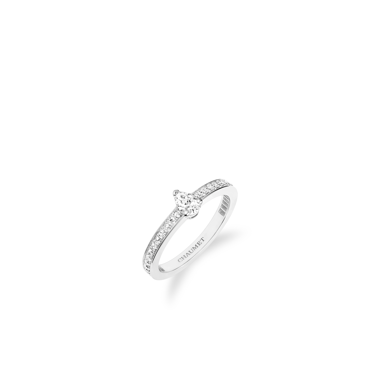 CHAUMET - JOSÉPHINE - RING - Platinum ring 2.1mm, diamonds - 083762