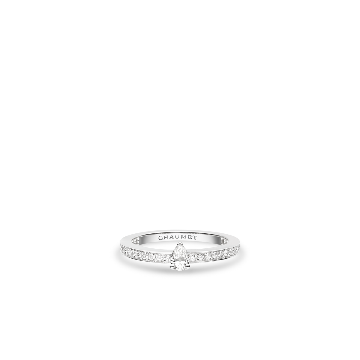 CHAUMET - Joséphine约瑟芬 - 戒指 - 铂金戒指2.1毫米，钻石 - 083762