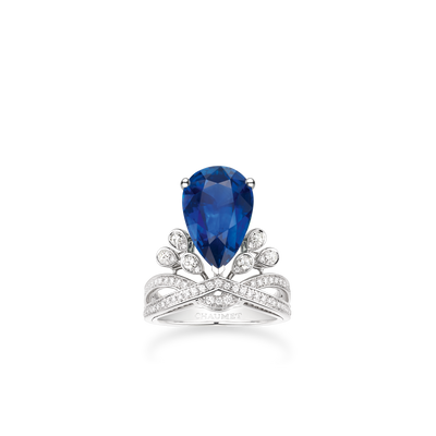 CHAUMET - جوزفين - خاتم - خاتم سوليتير بلاتينيوم، حجر ياقوت أزرق 5 قيراط، ألماس - 083784
