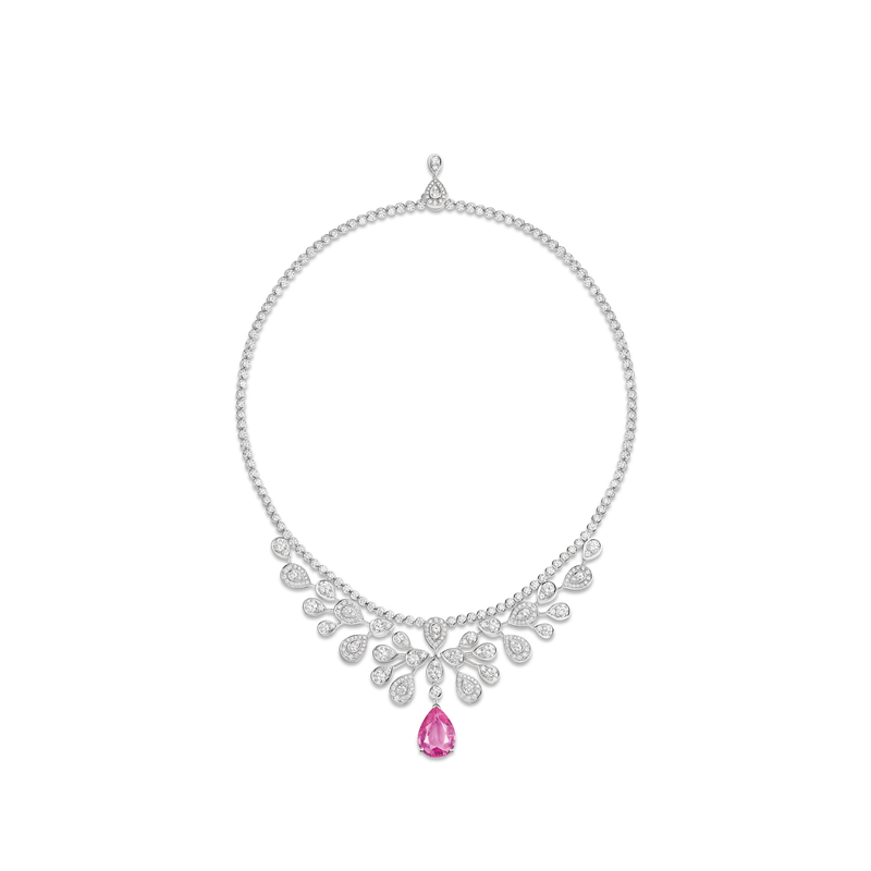 CHAUMET - JOSÉPHINE - COLLIER - Collier en or blanc, saphir rose et diamants - 083787