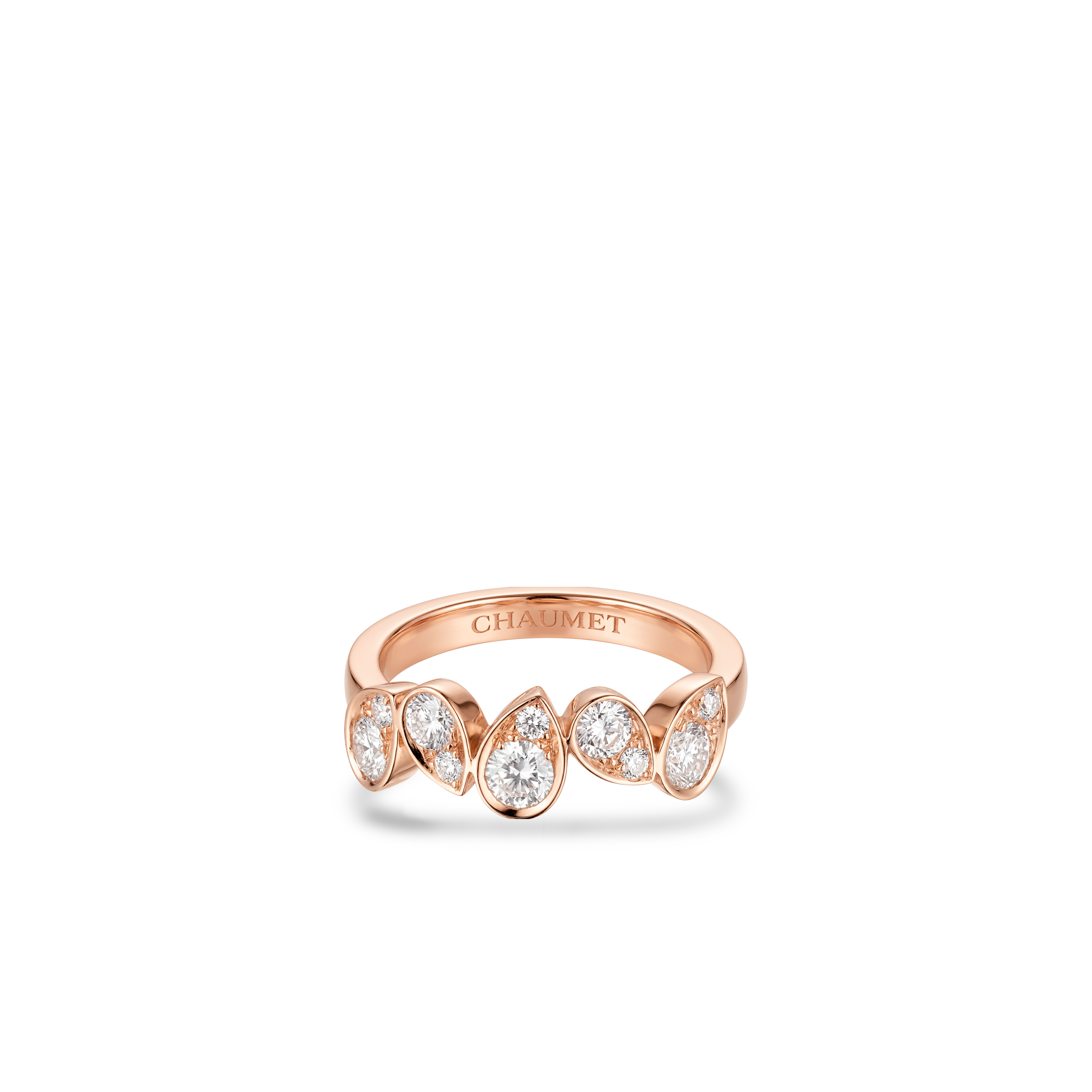 Rose gold ring, diamonds JOSÉPHINE Pink Gold Diamond - 083843 | Chaumet AU