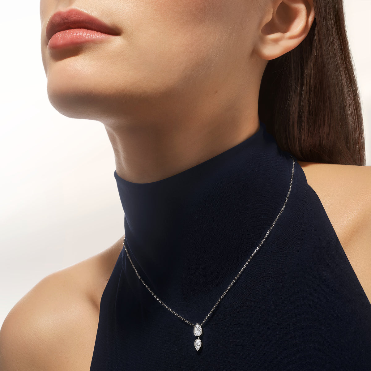 CHAUMET - Joséphine - 吊墜 - 18K白金項鏈，鑽石 - 083851