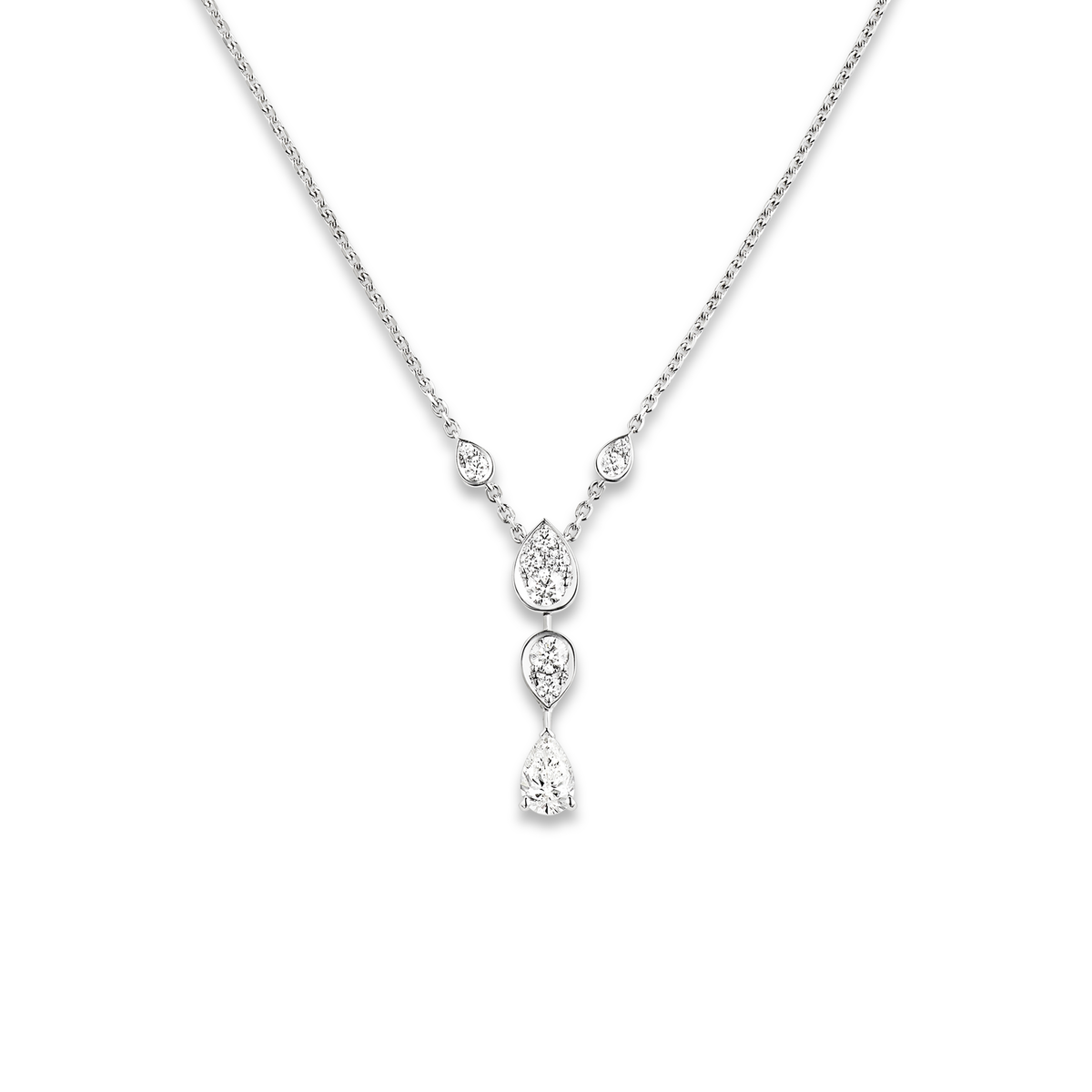 CHAUMET - Joséphine约瑟芬 - 项链 - 白金吊坠，钻石 - 083855