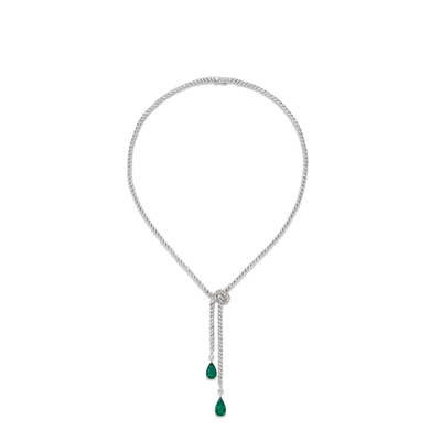 CHAUMET - Liens缘系·一生 - 项链 - 白金项链，祖母绿和钻石 - 083900
