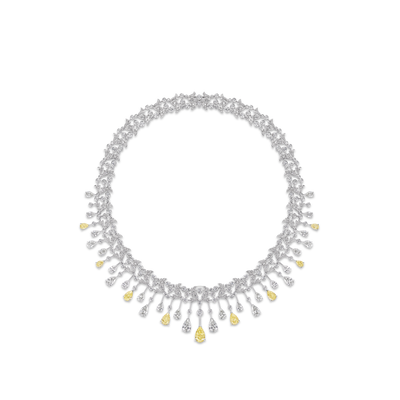 CHAUMET - JOSÉPHINE - NECKLACE - White gold necklace, yellow diamonds and diamonds - 083928