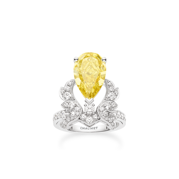 CHAUMET - JOSÉPHINE - NECKLACE - White gold necklace, yellow diamonds and diamonds - 083928