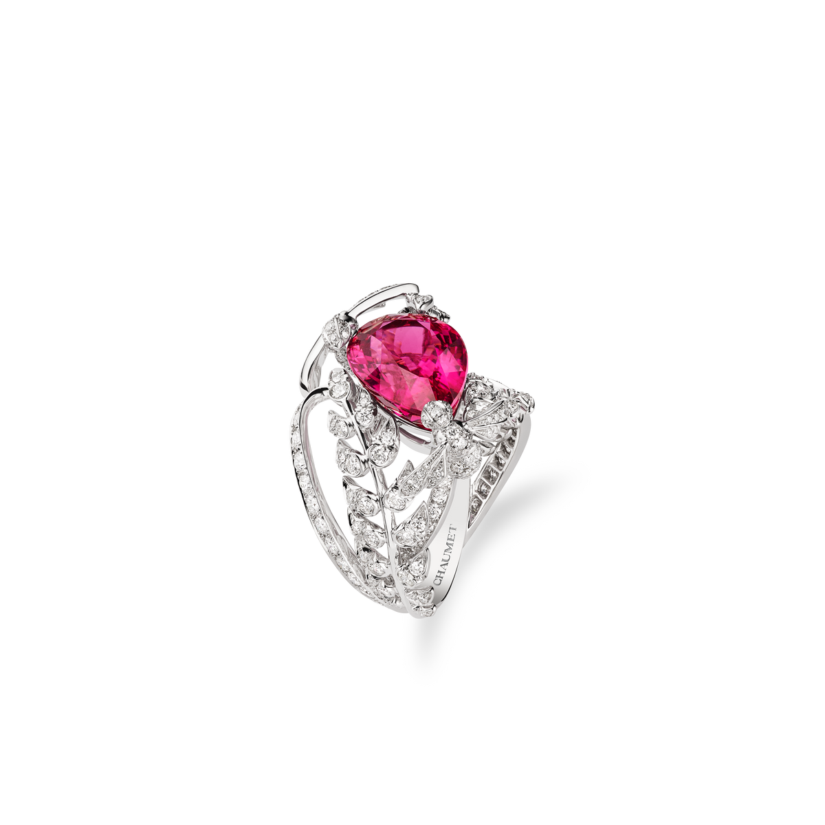 CHAUMET - L'ÉPI DE BLÉ DE CHAUMET - BAGUE - Bague en or blanc, tourmaline rose et diamants - 083942
