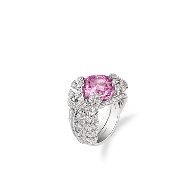CHAUMET - ليبي دو بلي دو شوميه - خاتم - خاتم من الذهب الأبيض، حجر ياقوت وردي وألماس - 083951