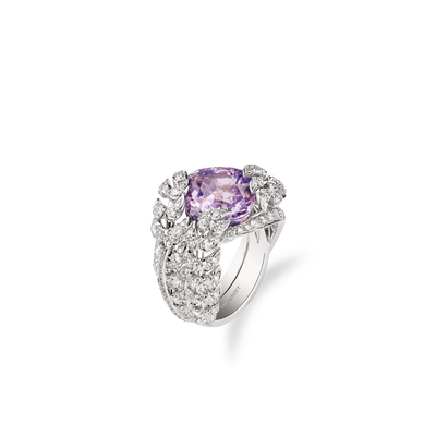 CHAUMET - L'ÉPI DE BLÉ DE CHAUMET - RING - White gold ring, purple sapphire and diamonds - 083952