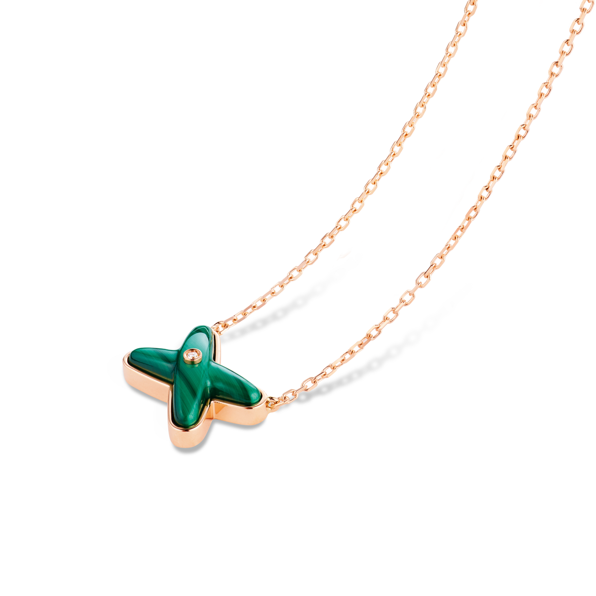 CHAUMET - LIENS - PENDENTIF - Pendentif en or rose, malachite et diamant - 083969