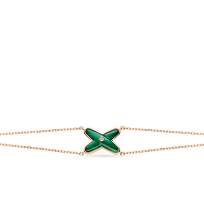 CHAUMET - LIENS - BRACELET - Rose gold bracelet, malachite and diamond - 083974