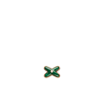 CHAUMET - LIENS - EARRINGS - Rose gold earring, malachite and diamond - 083975