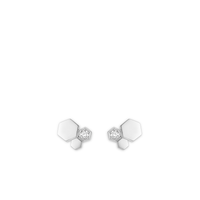 White gold earrings, diamonds