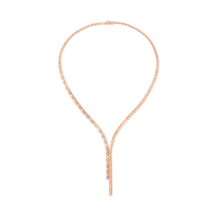 Rose gold necklace, diamonds