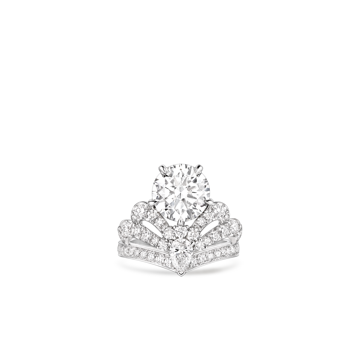 CHAUMET - JOSEPHINE - RING - Platinum solitaire ring, 3-carat diamond, diamonds - 084029