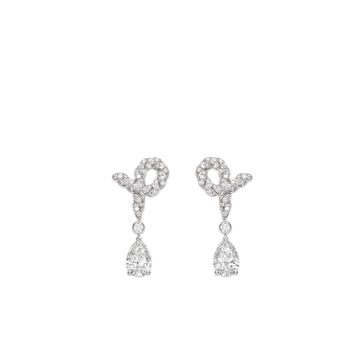 CHAUMET - LIENS - EARRINGS - White gold earrings, diamonds - 084133