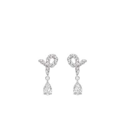 CHAUMET - LIENS - EARRINGS - White gold earrings, diamonds - 084133