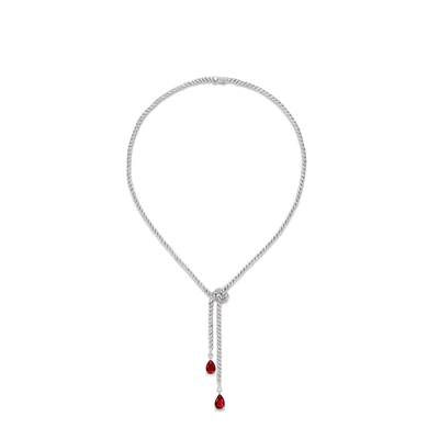 CHAUMET - LIENS - COLLIER - Collier en or blanc, rubis et diamants - 084188
